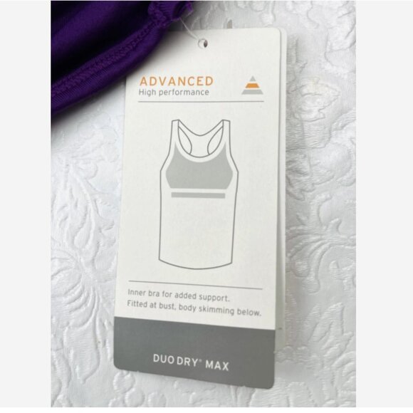 Champion C9 Purple High Performance Tank Top w/ Built-in Bra XXL - Picture 7 of 8